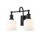 Z-Lite Bryant 2 Light Vanity, Matte Black & Matte Opal 733-2V-MB - alternate 2